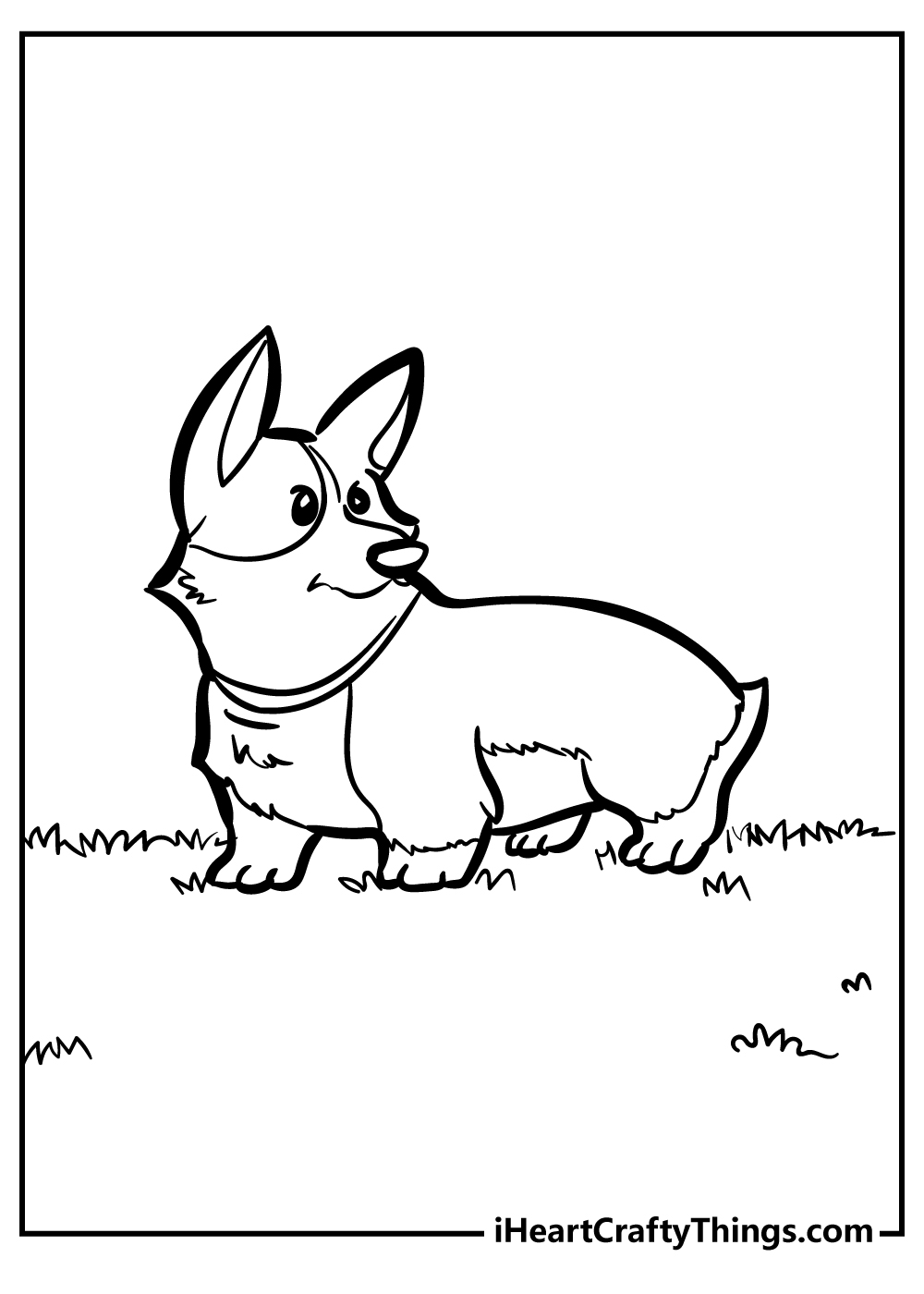 Corgi Coloring Book for adults free download