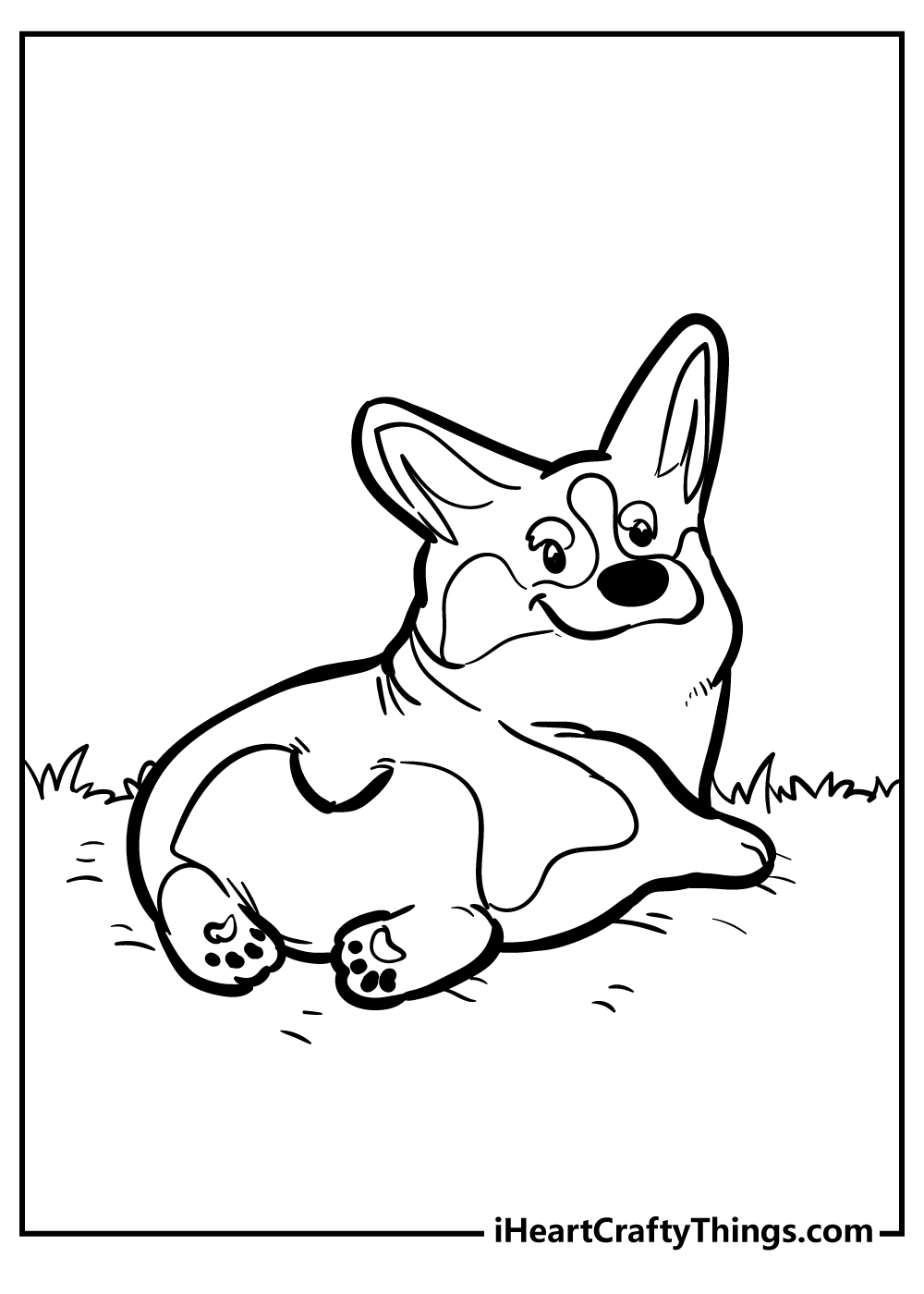 Corgi Coloring Original Sheet for children free download