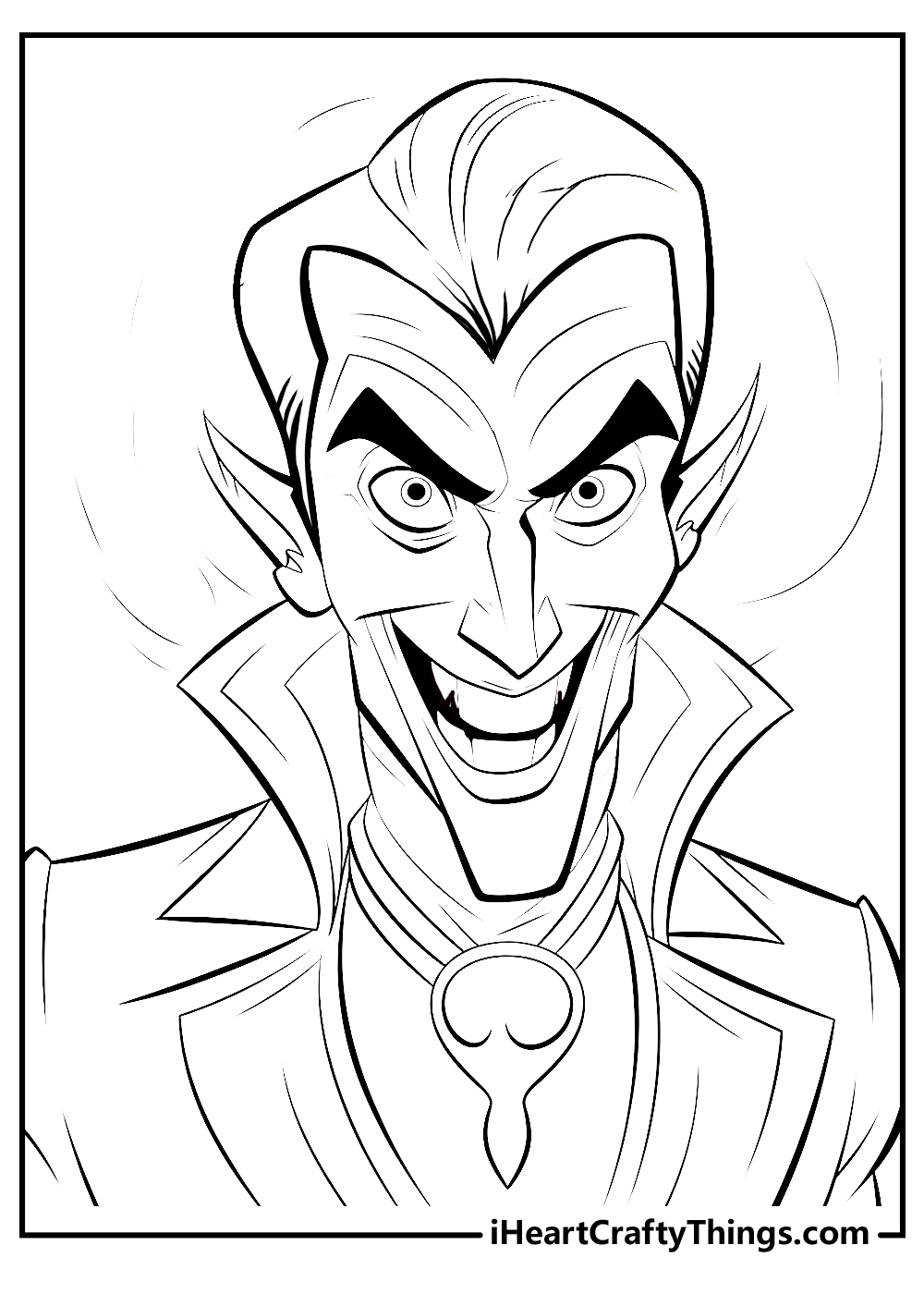 Count Dracula coloring pages for kids