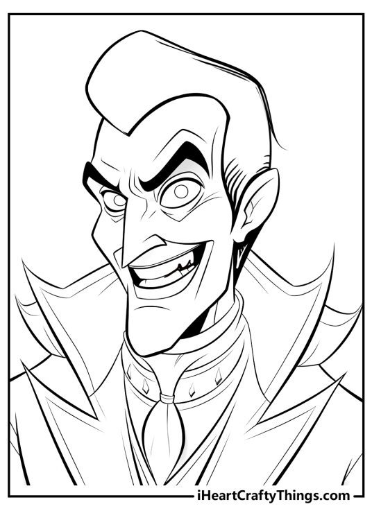 Count Dracula Coloring Pages (100% Free Printables)