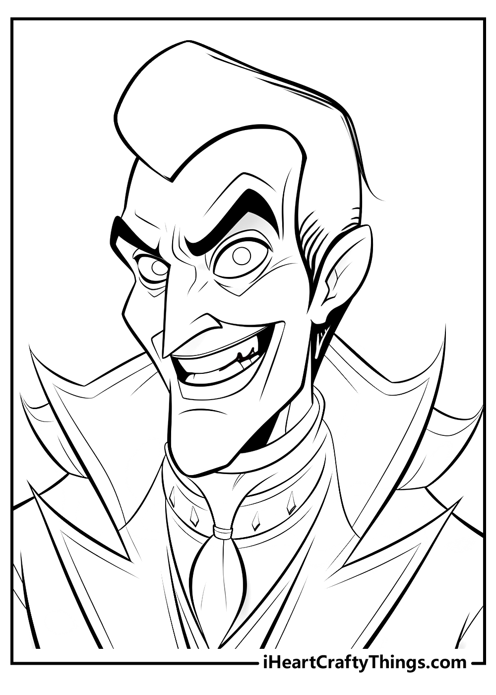 count dracula coloring printable for kids