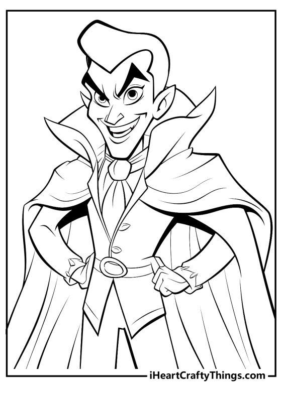 Count Dracula Coloring Pages (100% Free Printables)