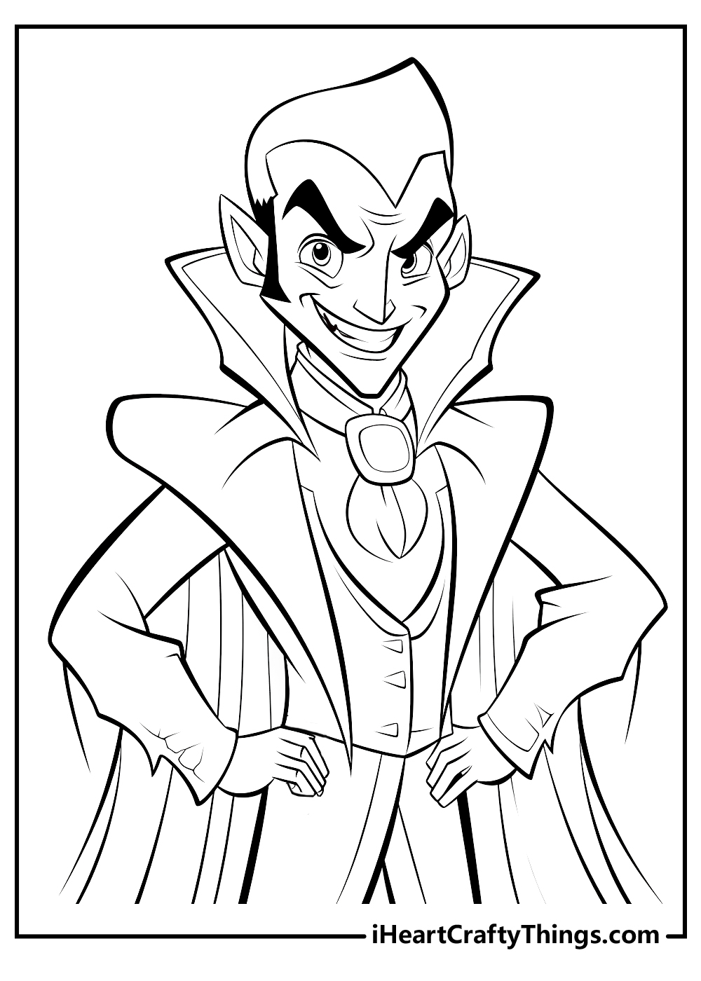 black-and-white dracula coloring pages
