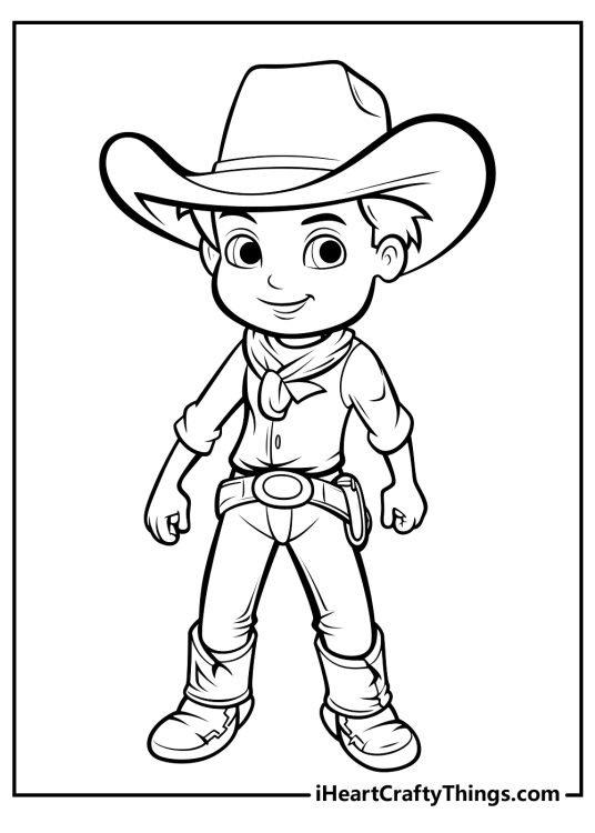 25 Cowboy Coloring Pages (100% Free Printables)