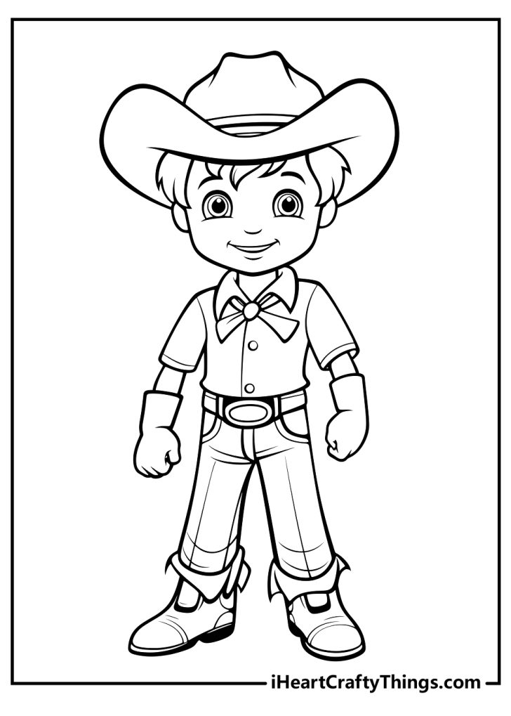 Cowboy Coloring Pages (100% Free Printables)