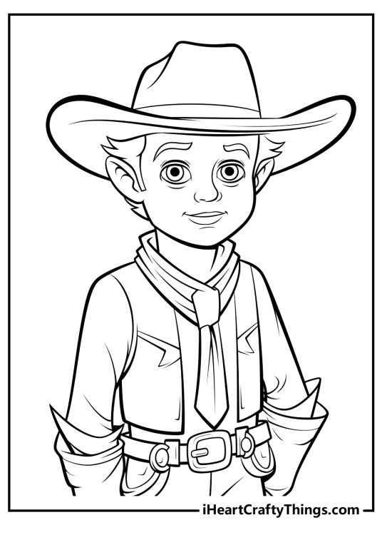 25 Cowboy Coloring Pages (100% Free Printables)