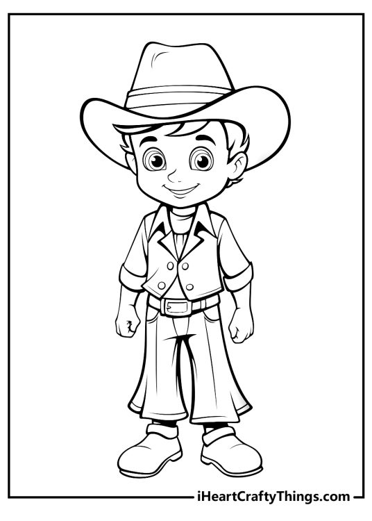 Cowboy Coloring Pages (100% Free Printables)