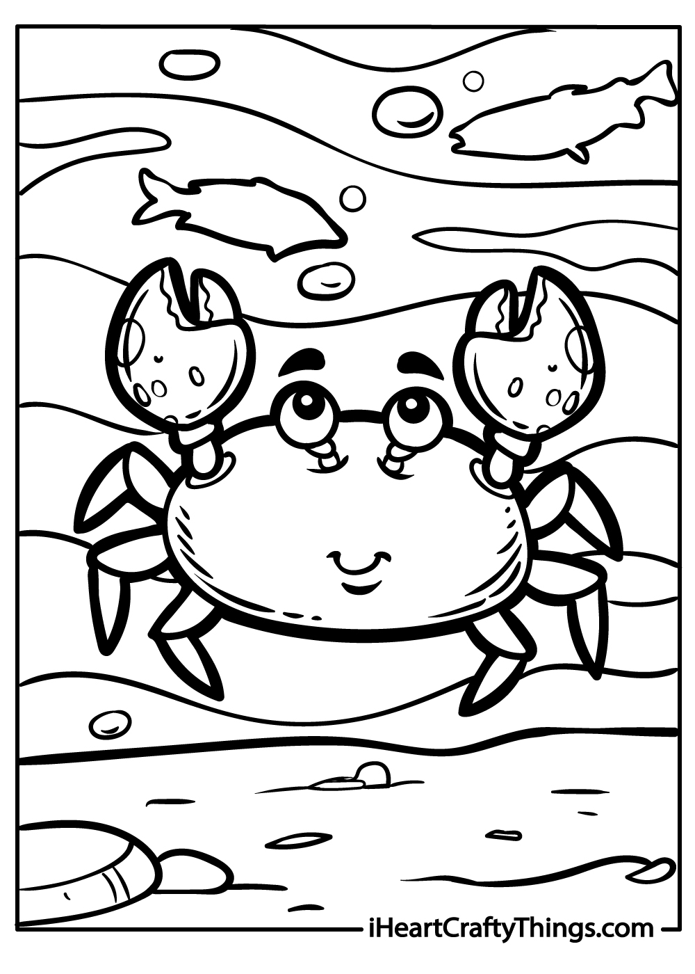 crab coloring sheet free pdf download