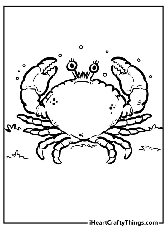 Crab coloring pages