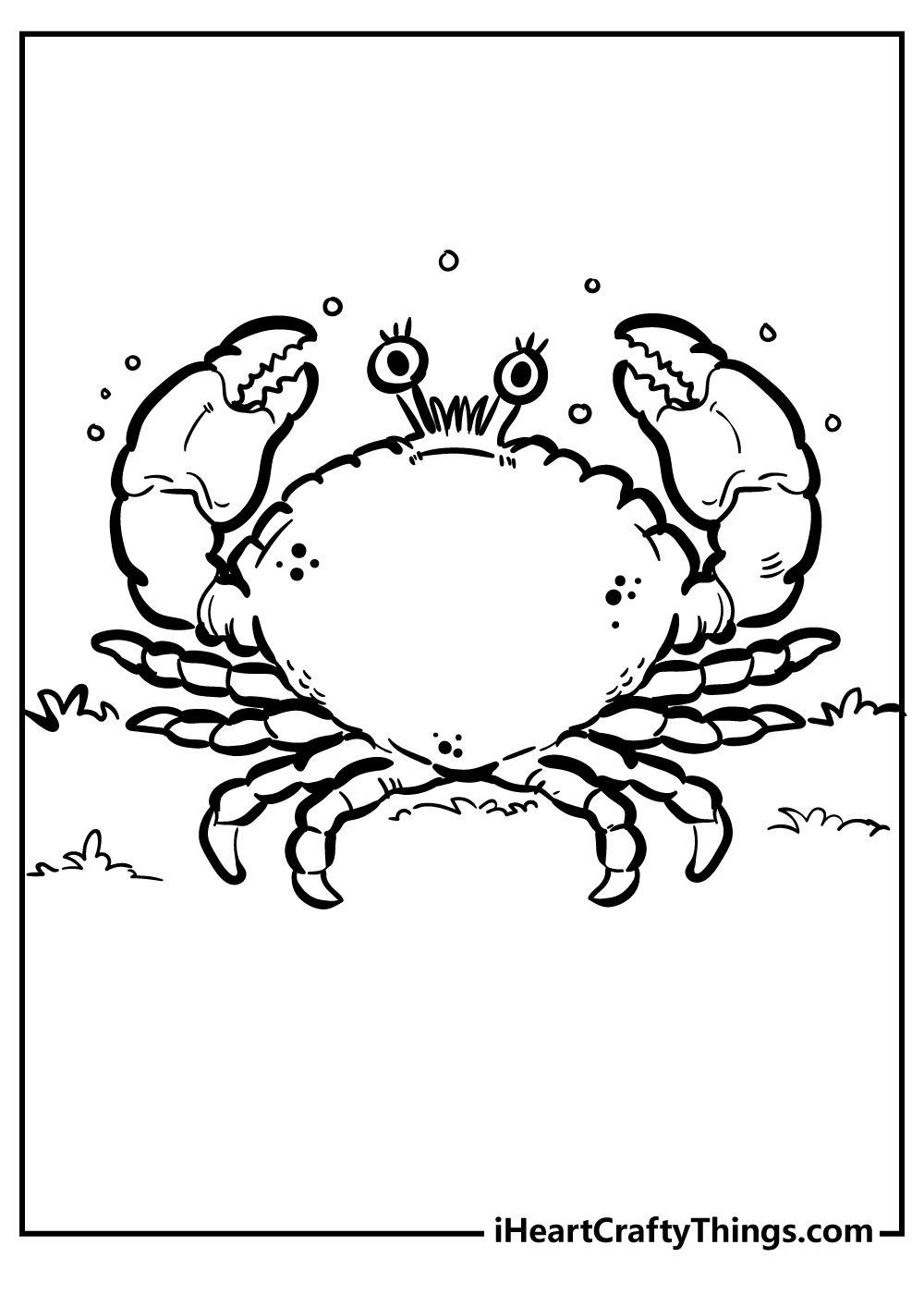 Crab Coloring Pages for kids free download
