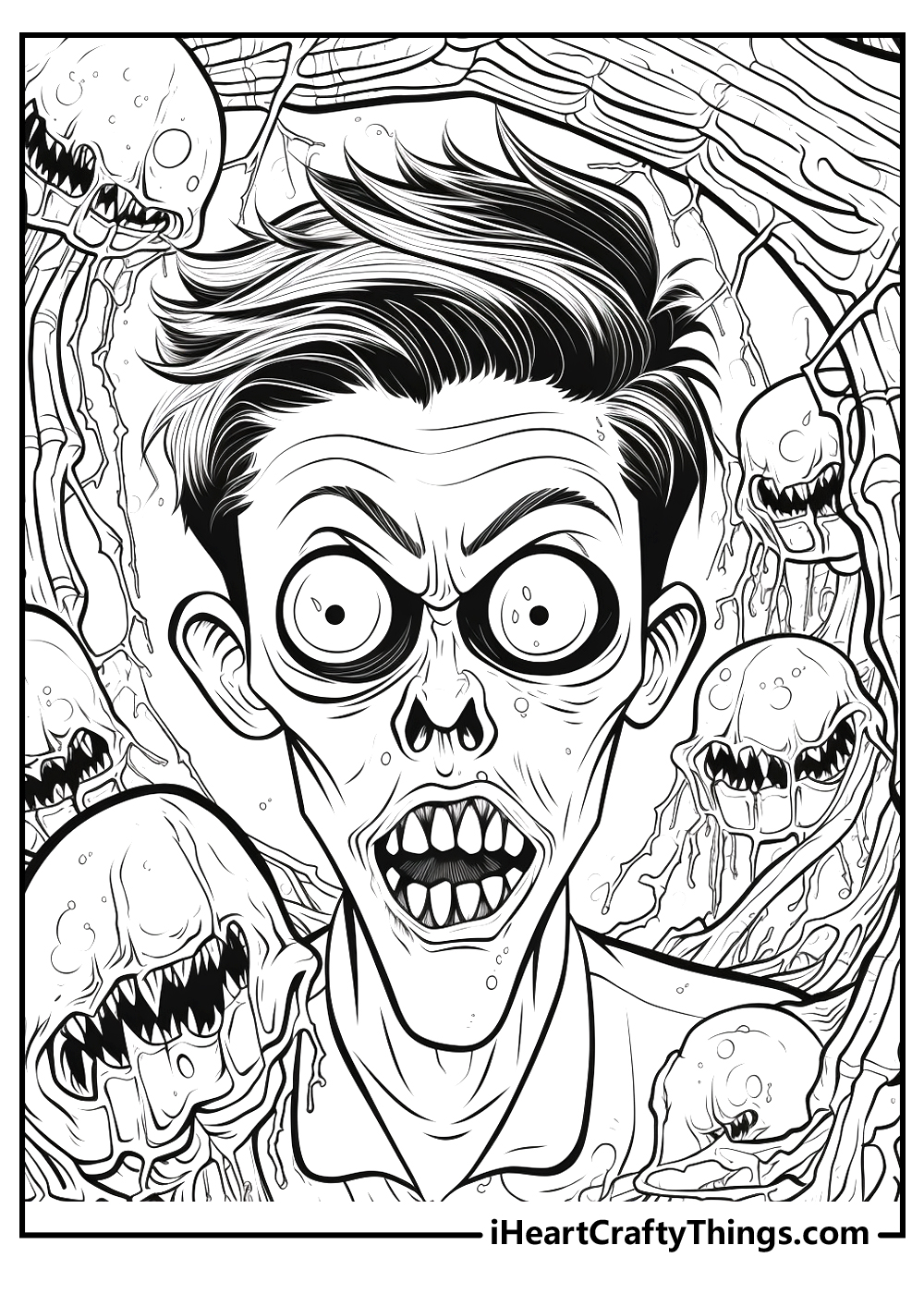 zombie pin up girl coloring pages