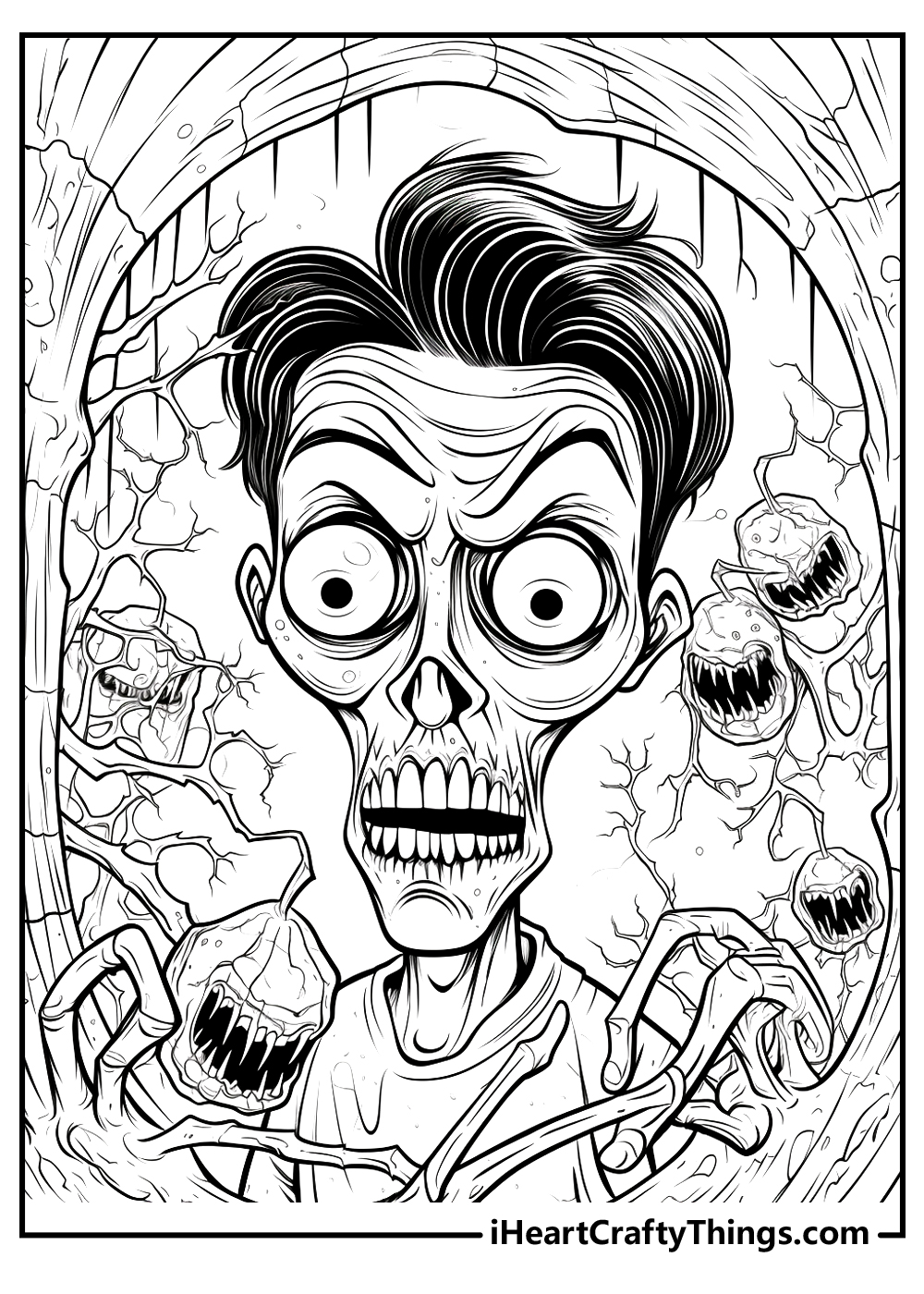 creepy coloring printables