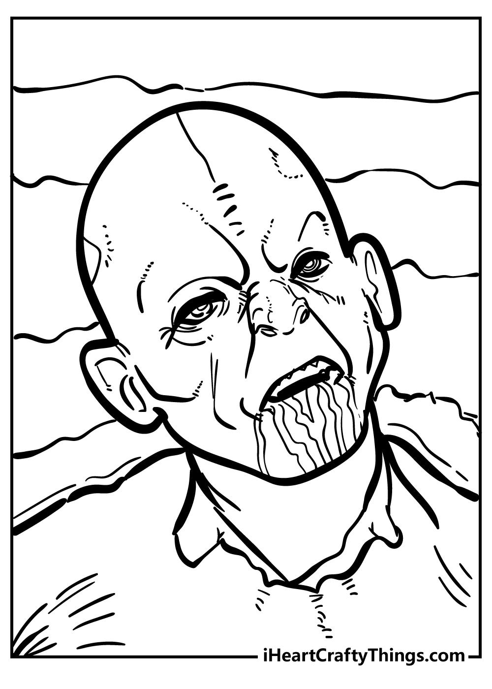 Creepy Coloring Pages for adults free printable