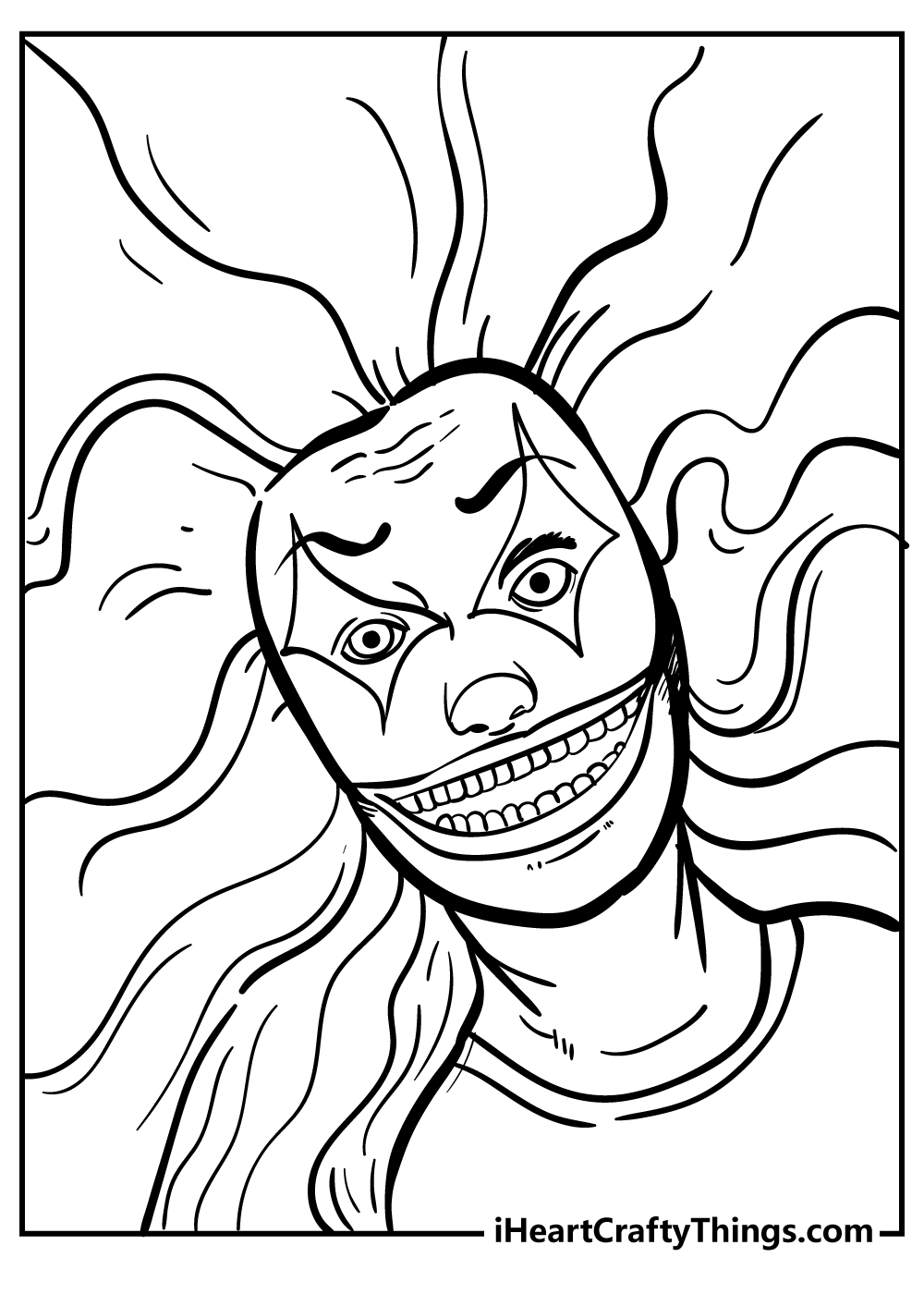 Scared Face Coloring Page