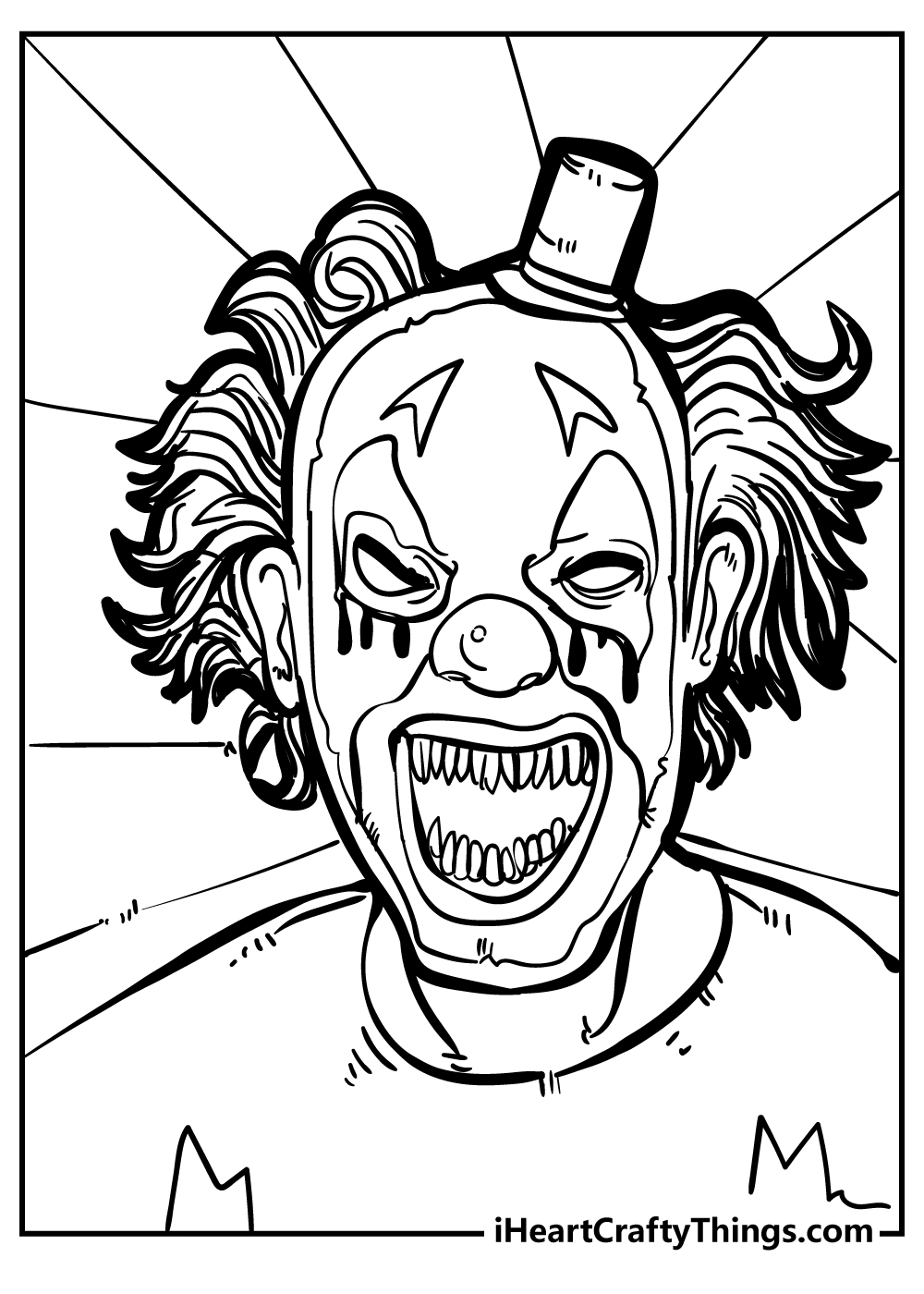 Evil Clown Coloring Pages