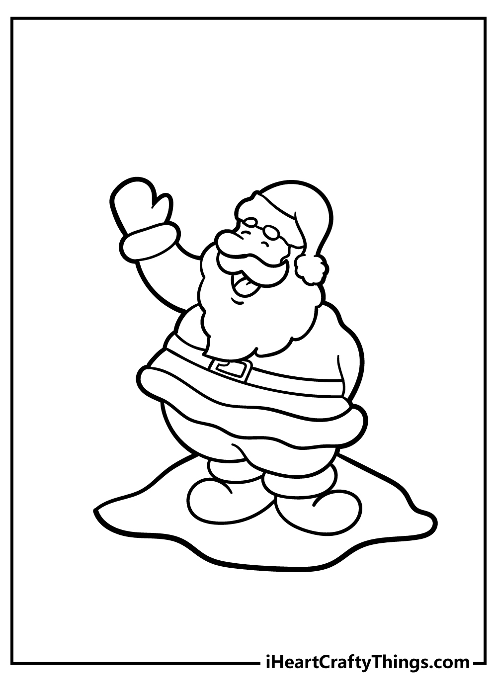 Cute Santa Christmas Coloring Pages for preschoolers free printable
