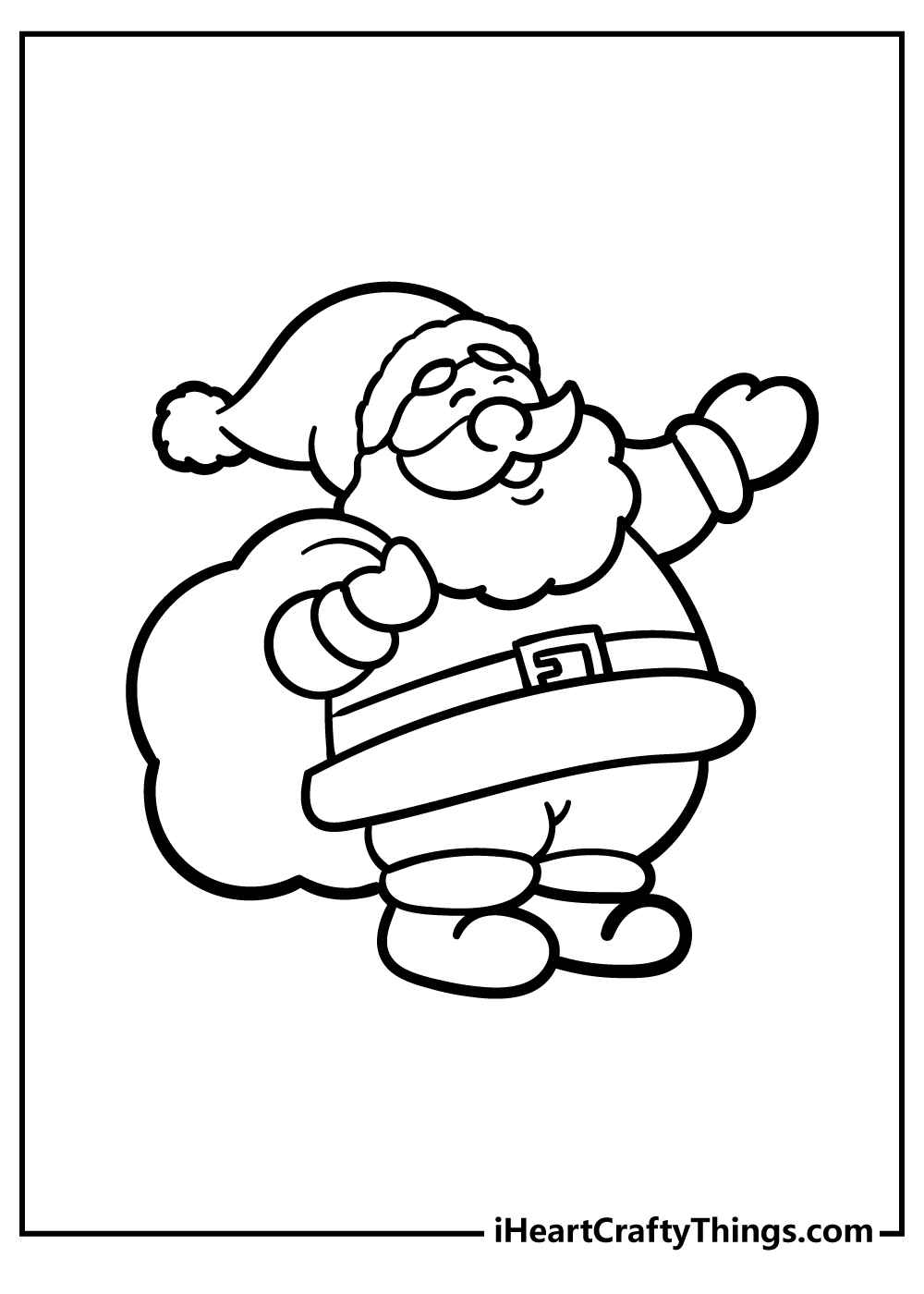 Cute Santa Christmas Coloring Book free printable