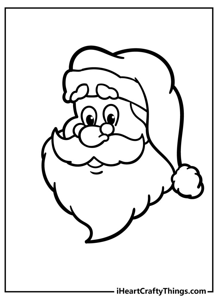 Cute Santa Christmas Coloring Pages (100% Free Printables)