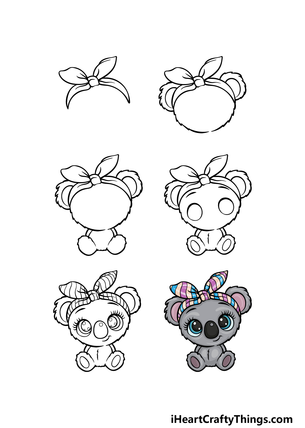 Cute Koala Drawing - How To Draw A Cute Koala Step By Step