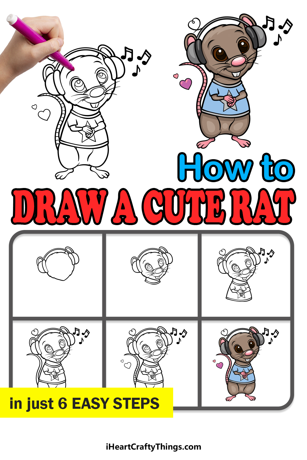 Cute Rat Digital Drawing | Cartoon rat, Cute little drawings, Cute drawings