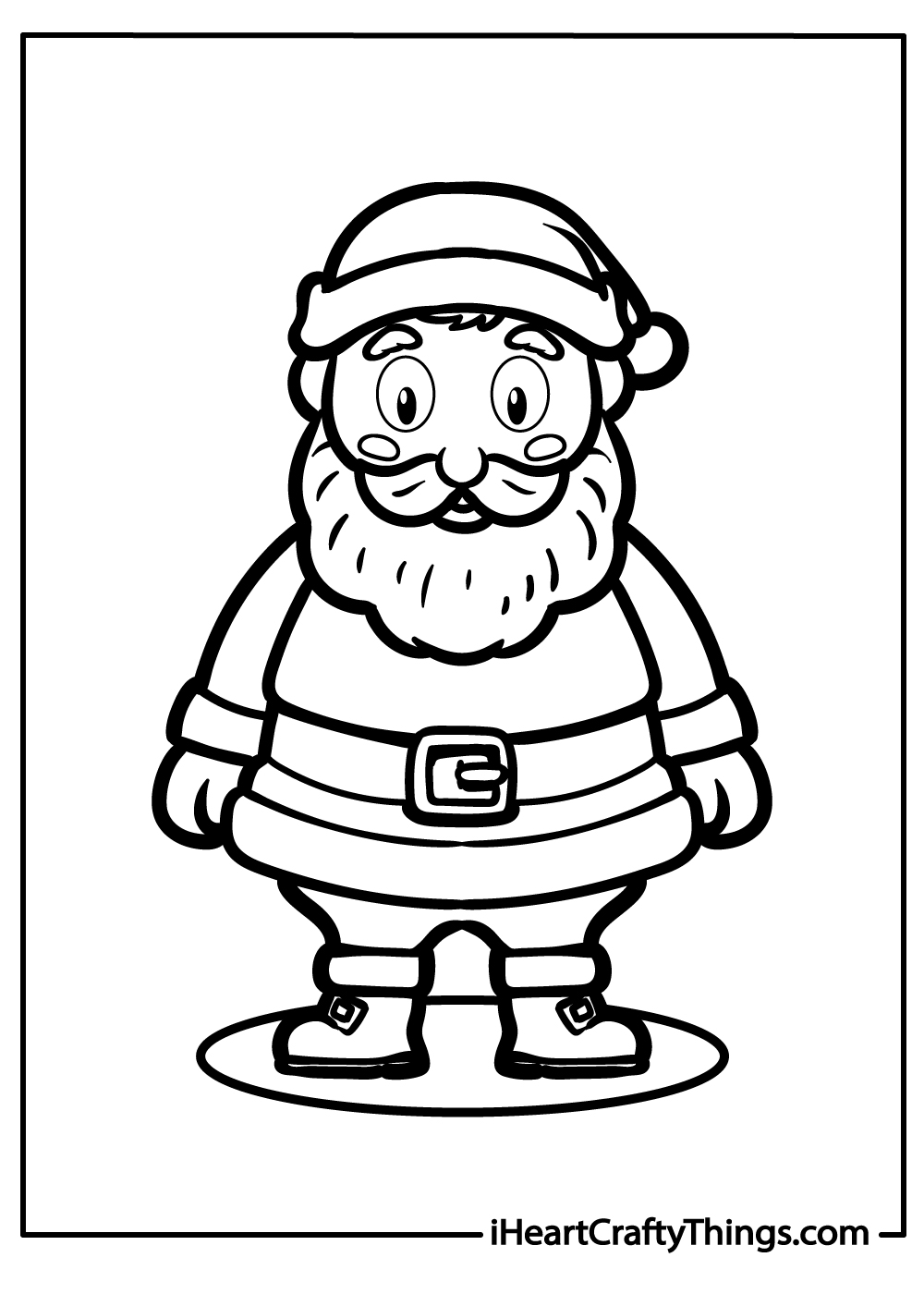 Cute Santa coloring pages for kids