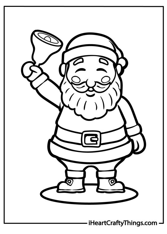cute santa original color pages