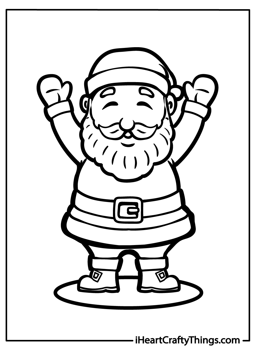 black-and-white santa coloring pages