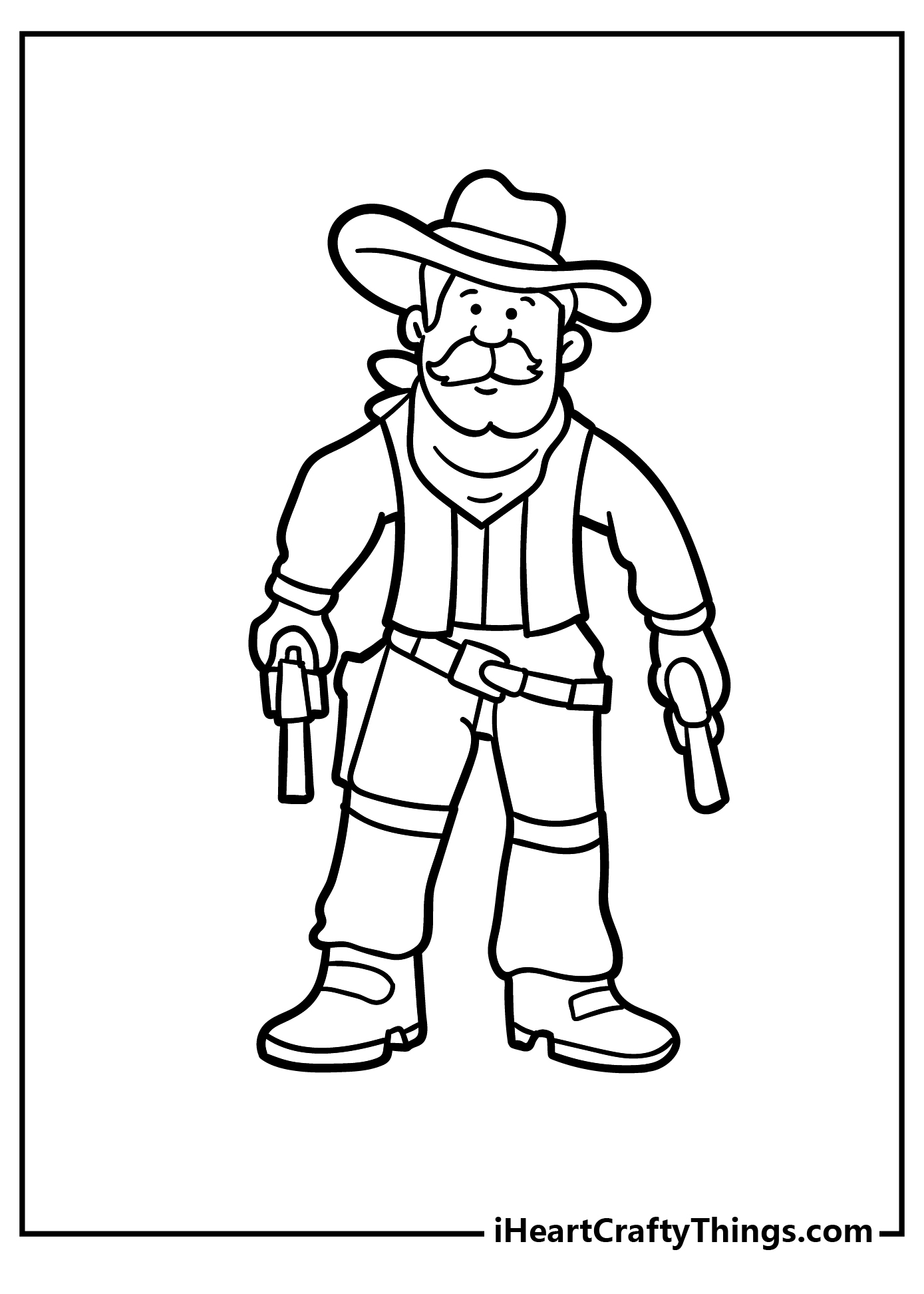 Cowboy Coloring Book for adults free download