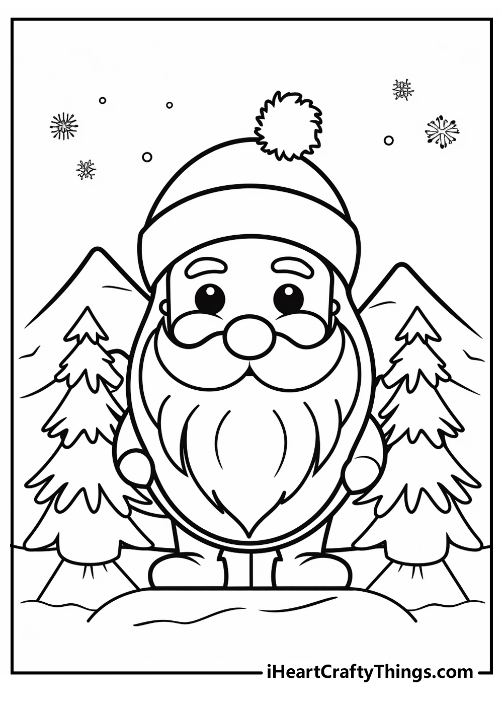 december coloring printable for kids