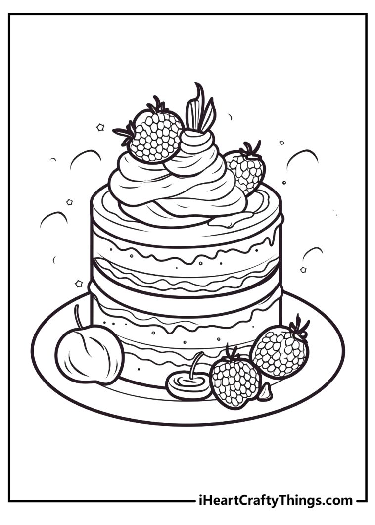 Dessert Coloring Pages (100% Free Printables)