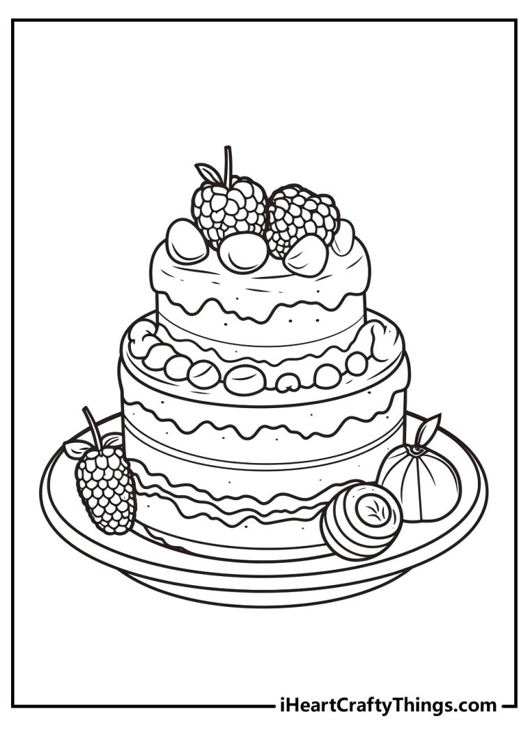 Dessert Coloring Pages (100% Free Printables)