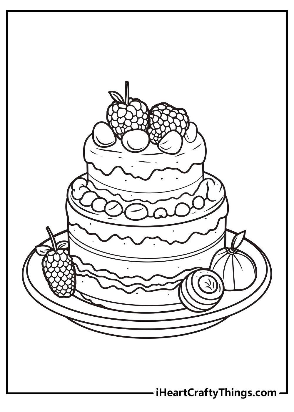 dessert cake coloring pages