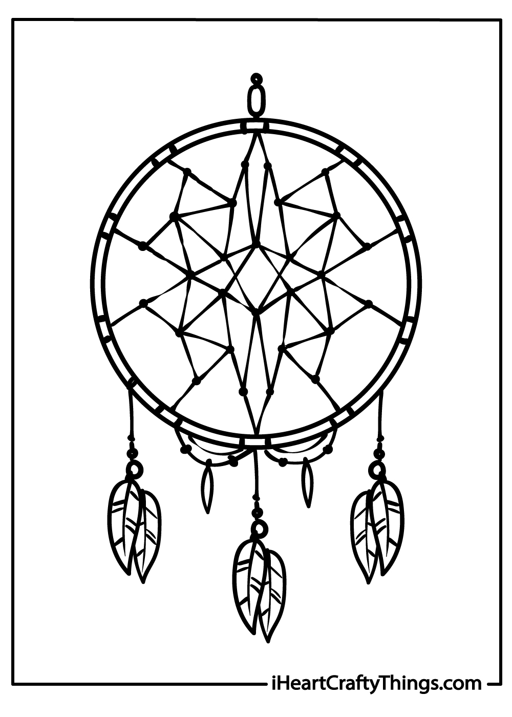 new dream catcher coloring sheet