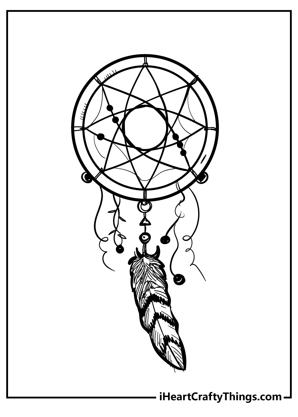 Dream Catcher Coloring Pages for kids free download