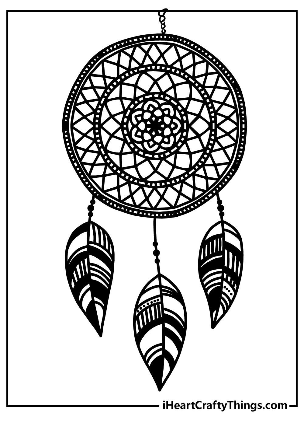 Dream Catcher Easy Coloring Pages