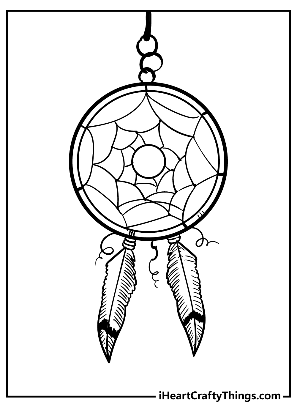 Dream Catcher Coloring Pages for adults free printable