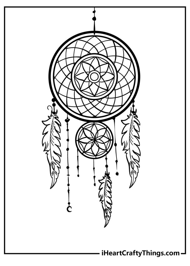 Dream Catcher Coloring Pages (100% Free Printables)