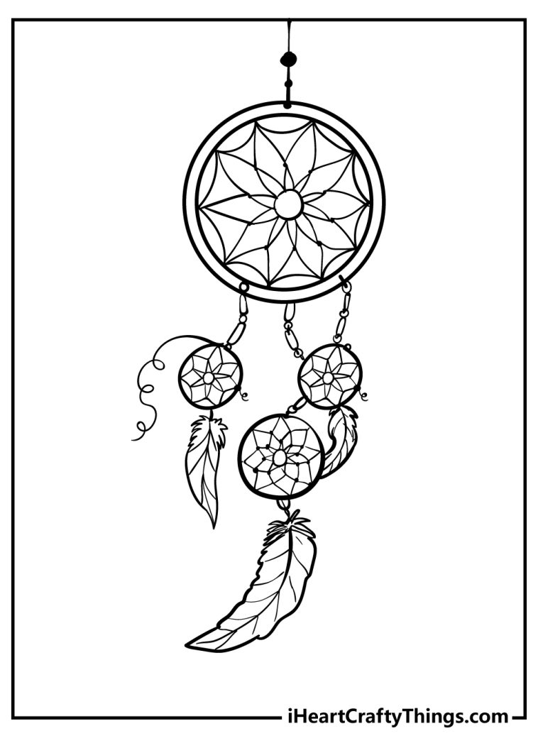Dream Catcher Coloring Pages (100% Free Printables)