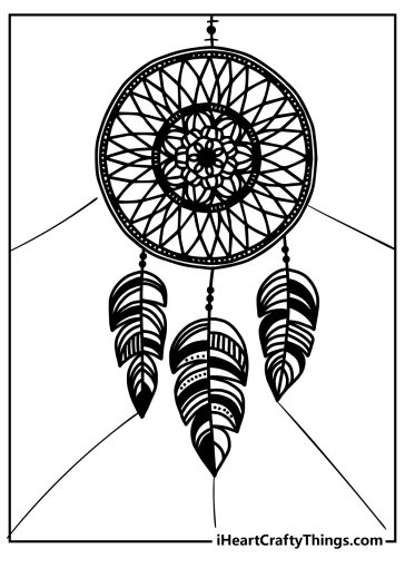 Dream Catcher Coloring Pages free printable