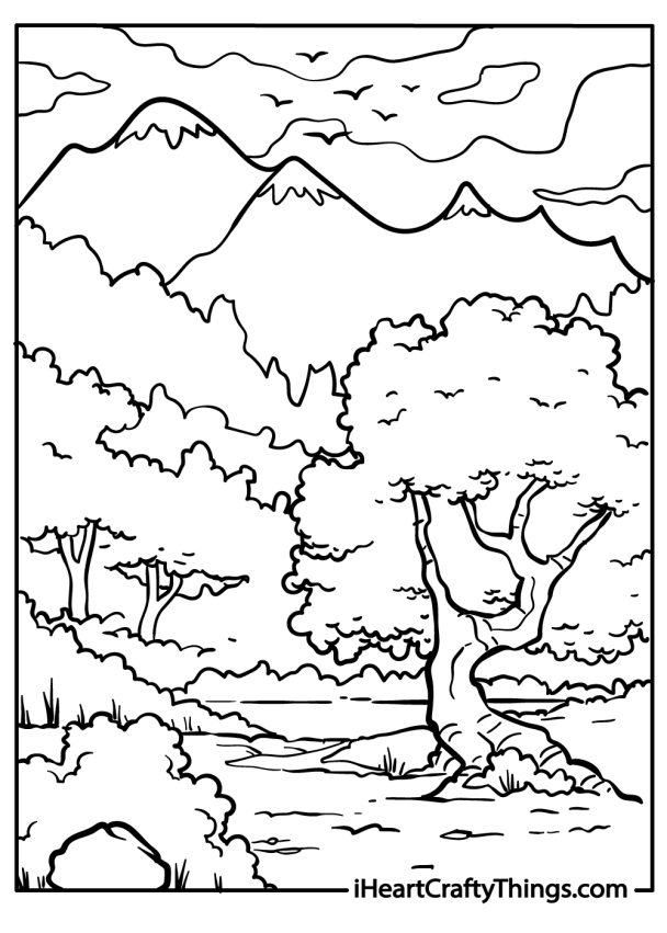 Forest Coloring Pages (100% Free Printables)