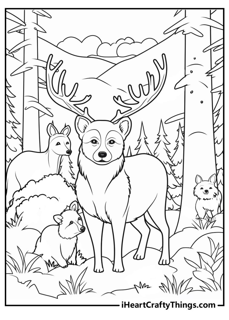 Forest Animals Coloring Pages (100% Free Printables)