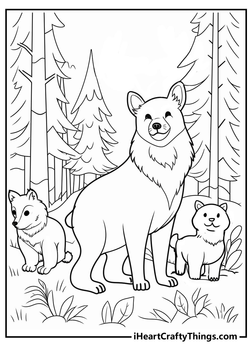 forest animals coloring sheet free pdf