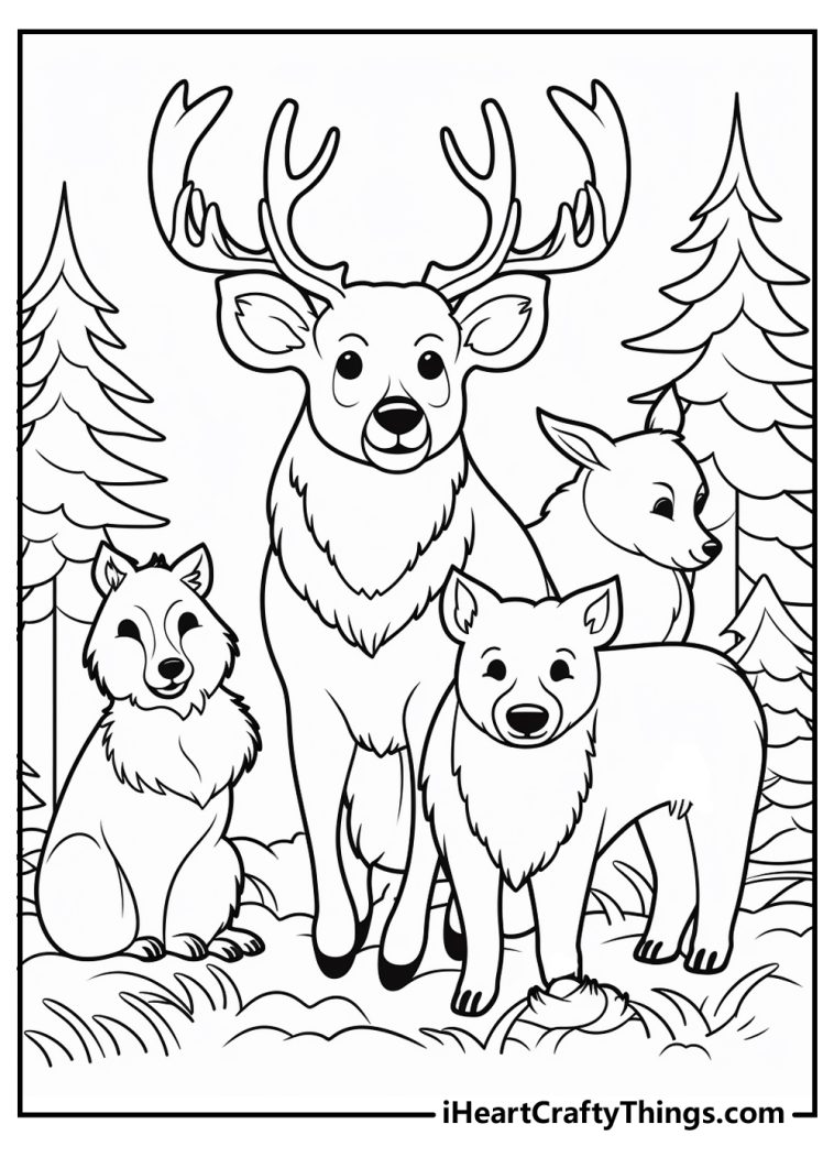 Forest Animals Coloring Pages (100% Free Printables)