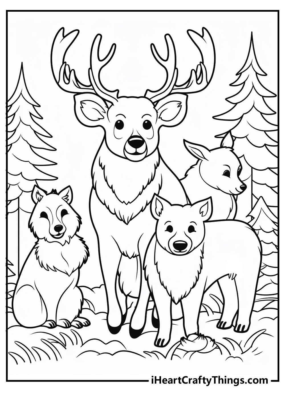 Woodland Animal Coloring Pages