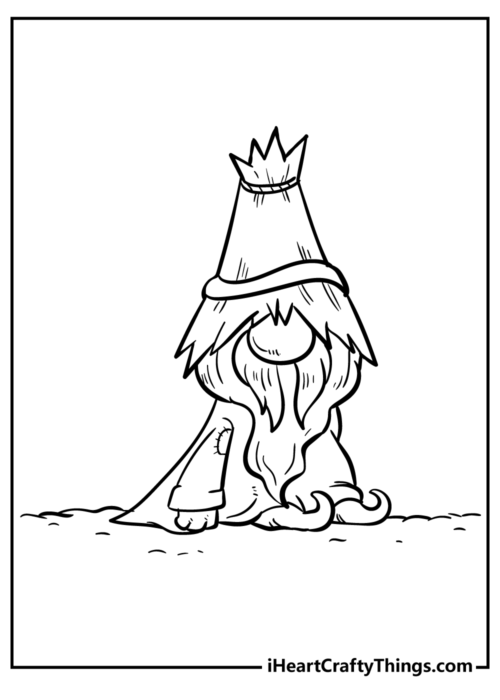 Gnomes Easy Coloring Pages