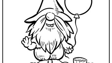 Gnomes Coloring Pages free printable