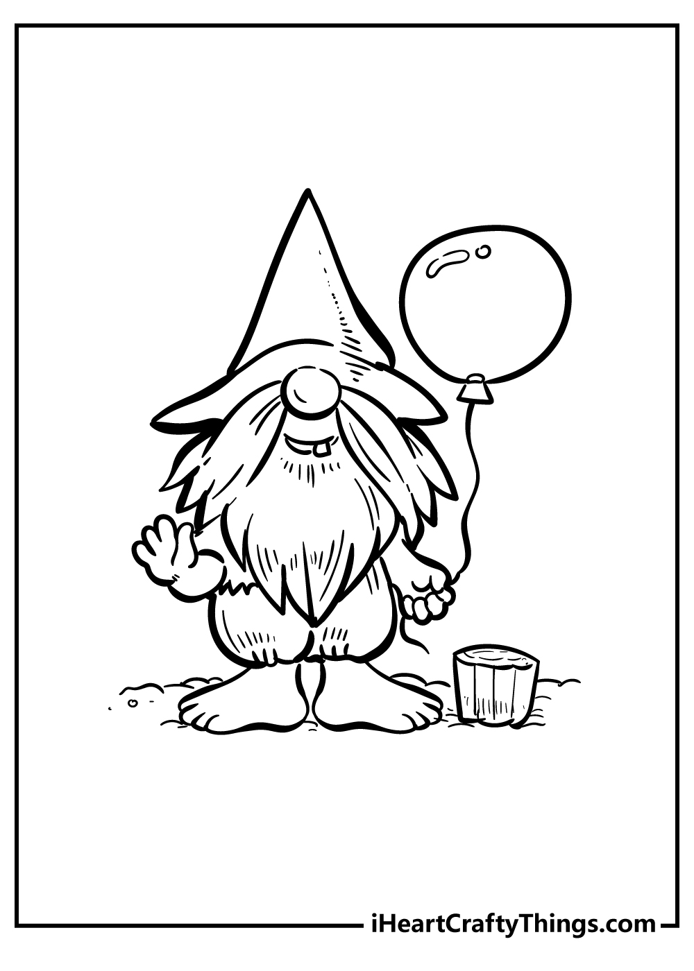 Gnomes Coloring Pages for adults free printable