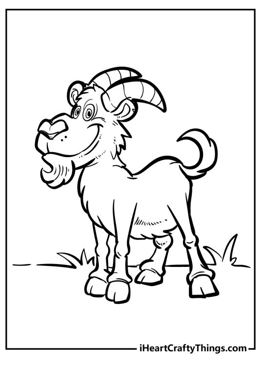 Goat Coloring Pages (100% Free Printables)