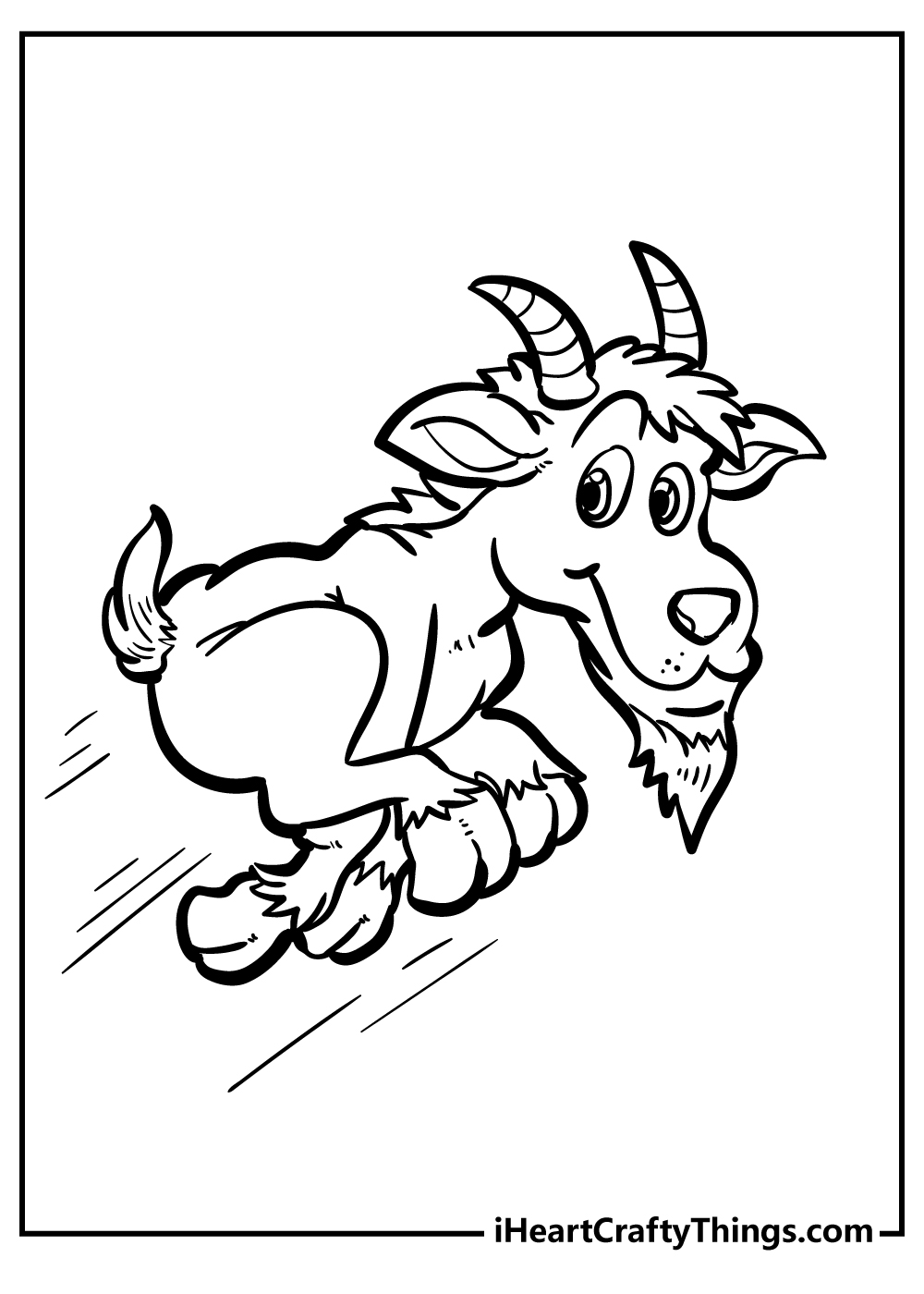 Goat Coloring Pages for adults free printable