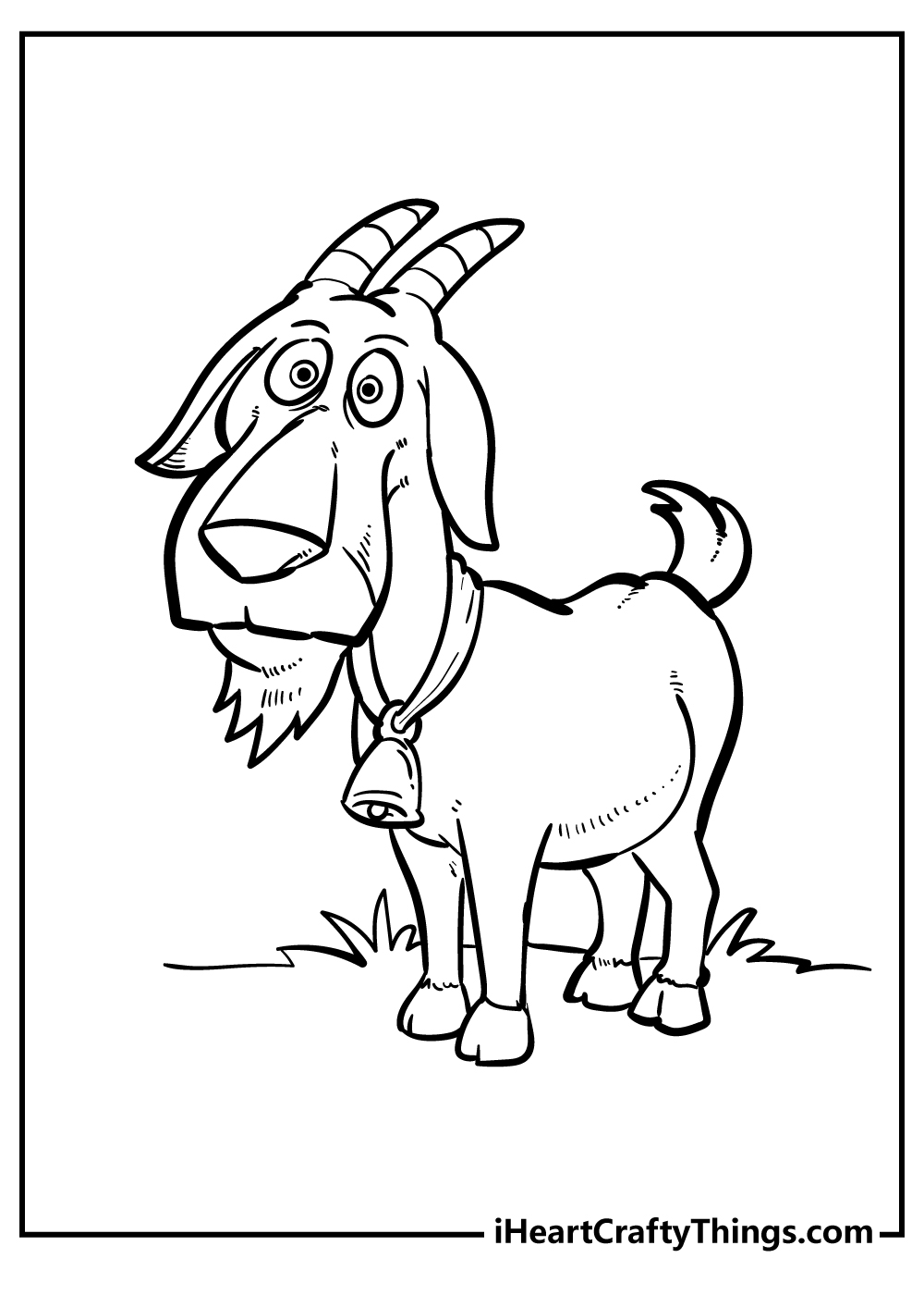 Goat Coloring Pages for preschoolers free printable